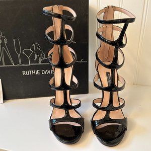 Ruthie Davis Twiggy Black Patent shoes size 37